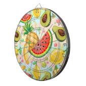 Verse zomer fruit patroon dartbord (Voorkant Rechts)