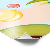 Verse zomer fruit patroon foto afdruk (Hoek)