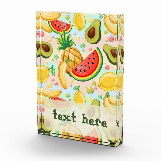 Verse zomer fruit patroon fotoblokken (Rechts)