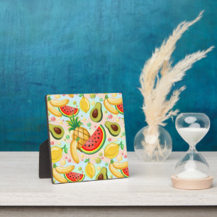 Verse zomer fruit patroon fotoplaat