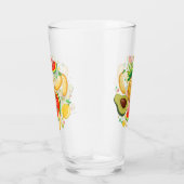 Verse zomer fruit patroon glas (Rechts)