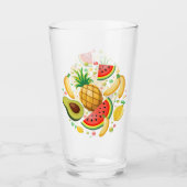 Verse zomer fruit patroon glas (Voorkant)
