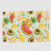 Verse zomer fruit patroon golfhanddoek (Horizontaal)