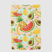 Verse zomer fruit patroon golfhanddoek (Voorkant)