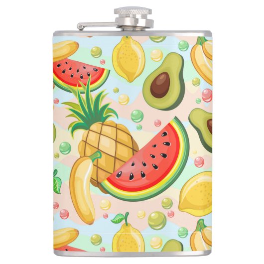 Verse zomer fruit patroon heupfles (Voorkant)