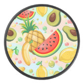 Verse zomer fruit patroon hockey puck (Voorkant)