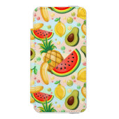 Verse zomer fruit patroon incipio iPhone portemonnee hoesje (Voorkant Agenda)