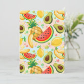 Verse zomer fruit patroon kaart (Staand voorkant)