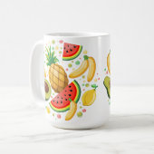 Verse zomer fruit patroon koffiemok (Voorkant links)
