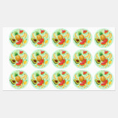 Verse zomer fruit patroon labels (Vel)