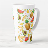 Verse zomer fruit patroon latte mok (Rechterhoek)