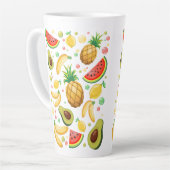 Verse zomer fruit patroon latte mok (Linkerhoek)