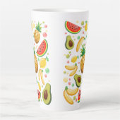 Verse zomer fruit patroon latte mok (Voorkant)