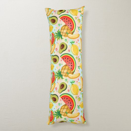 Verse zomer fruit patroon lichaamskussen (Achterkant (Verticaal))