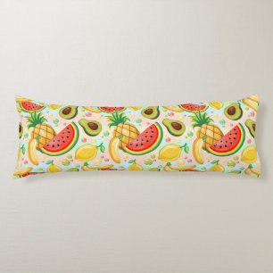 Verse zomer fruit patroon lichaamskussen