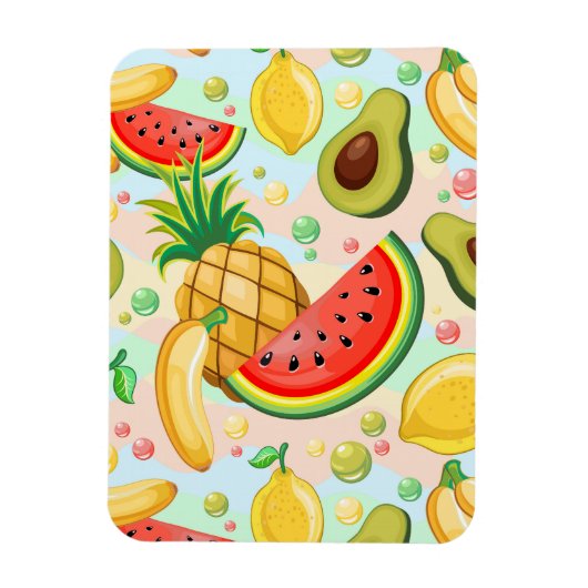 Verse zomer fruit patroon magneet (Verticaal)