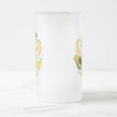 Verse zomer fruit patroon matglas bierpul (Center)