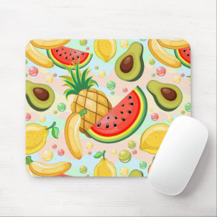 Verse zomer fruit patroon muismat