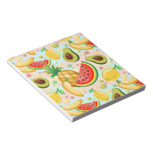 Verse zomer fruit patroon notitieblok