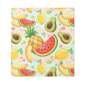 Verse zomer fruit patroon notitieblok (Voorkant)