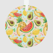 Verse zomer fruit patroon ornament (achterkant)