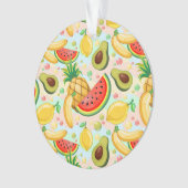 Verse zomer fruit patroon ornament (voorkant)