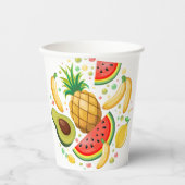 Verse zomer fruit patroon papieren bekers (Voorkant)