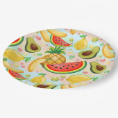 Verse zomer fruit patroon papieren bordje (Gekanteld)
