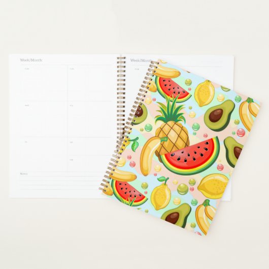 Verse zomer fruit patroon planner (Display)