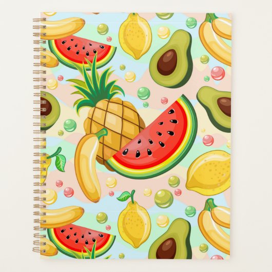 Verse zomer fruit patroon planner (Voorkant)