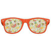 Verse zomer fruit patroon retro zonnebril (Voorkant)