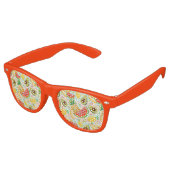 Verse zomer fruit patroon retro zonnebril (Gekanteld)