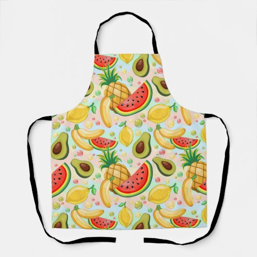 Verse zomer fruit patroon schort (Voorkant)