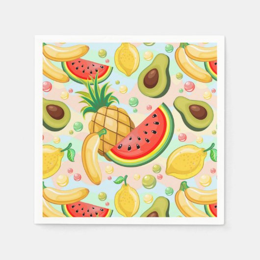 Verse zomer fruit patroon servet (Voorkant)