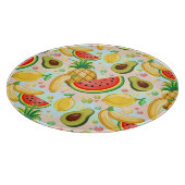 Verse zomer fruit patroon snijplank (Hoek)