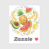 Verse zomer fruit patroon sticker (Vel)
