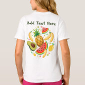 Verse zomer fruit patroon t-shirt (Achterkant)