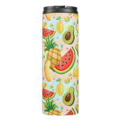 Verse zomer fruit patroon thermosbeker (Achterkant)