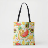 Verse zomer fruit patroon tote bag (Voorkant)