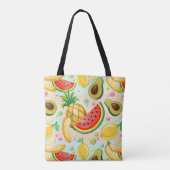 Verse zomer fruit patroon tote bag (Achterkant)