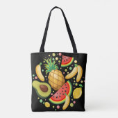 Verse zomer fruit patroon tote bag (Achterkant)