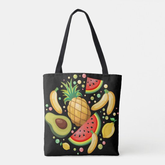 Verse zomer fruit patroon tote bag (Achterkant)