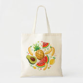 Verse zomer fruit patroon tote bag (Voorkant)
