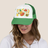 Verse zomer fruit patroon trucker pet (In situ)
