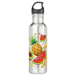 Verse zomer fruit patroon waterfles