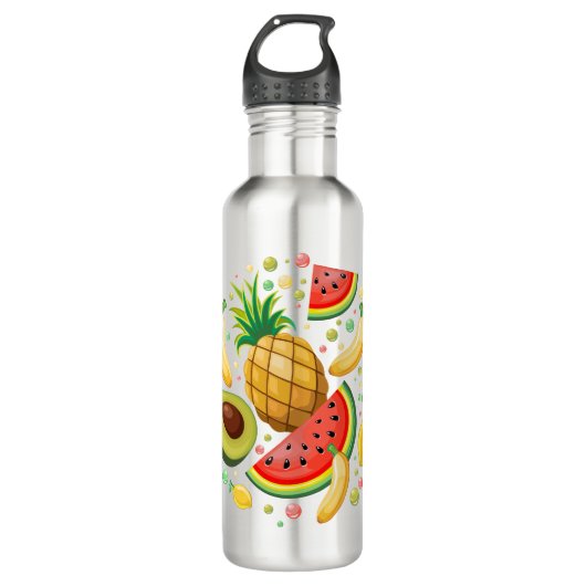 Verse zomer fruit patroon waterfles  (Voorkant)