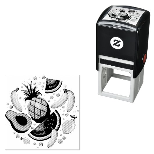 Verse zomer fruit patroon  zelfinktende stempel (In situ)