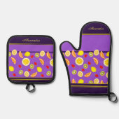 Verse Zomer Vruchten Ovenwant & Pannenlap Set (Voorkant)