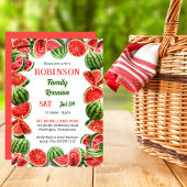 Verse Zomer Watermeloenen QR Code Familie Reünie Kaart