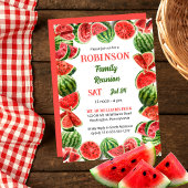 Verse Zomer Watermeloenen QR Code Familie Reünie Kaart